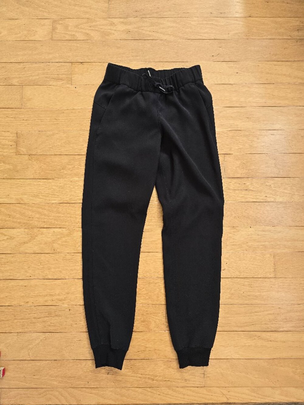 Lululemon | Black Monochrome Stretch Joggers High-Rise Drawstring Pants | Size 2